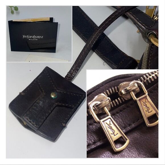 Authentic Yves Saint Laurent Brown Muse Leather Satchel - Picture 12 of 16